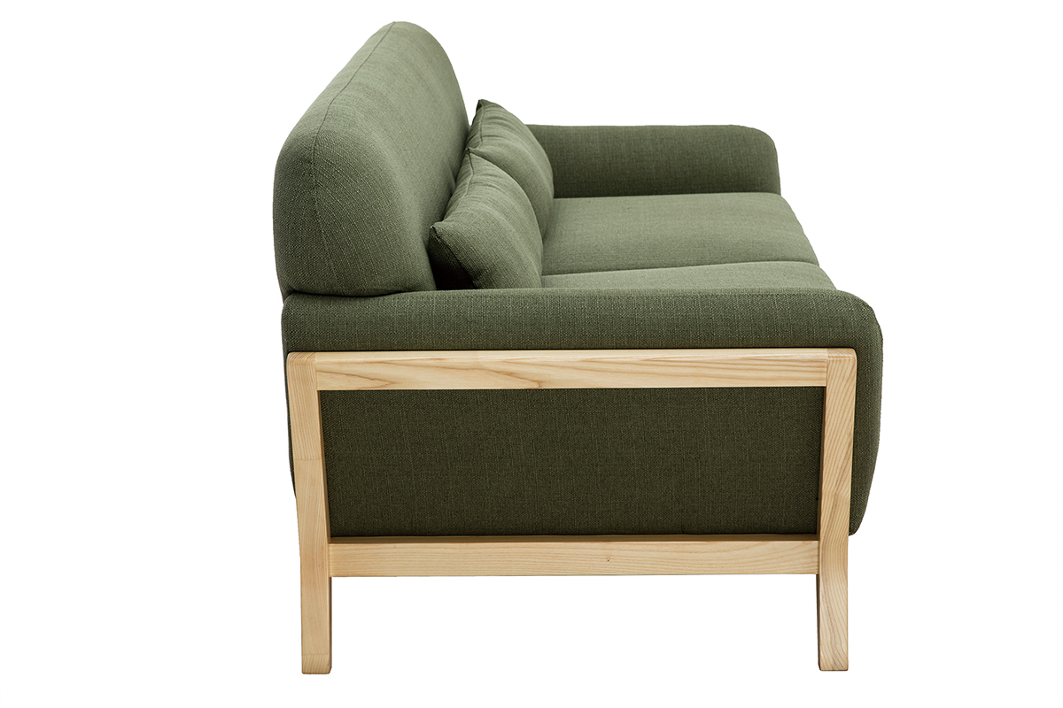 Sofa skandinavisch 3 Pltze Khaki YOKO