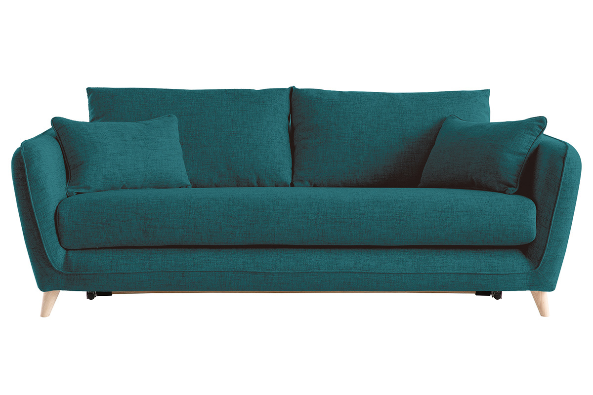 Sofa skandinavisch 3 Pltze pfauenblau CREEP