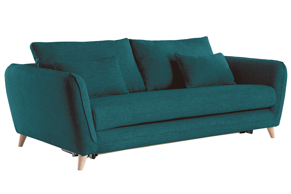 Sofa skandinavisch 3 Pltze pfauenblau CREEP