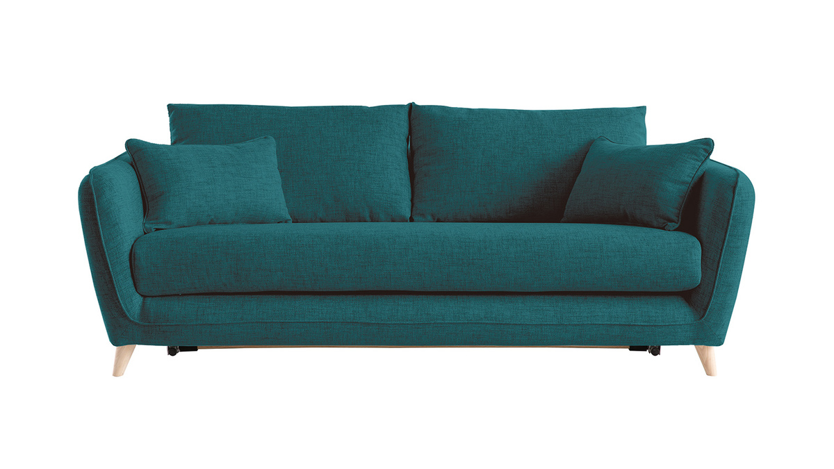 Sofa skandinavisch 3 Pltze pfauenblau CREEP