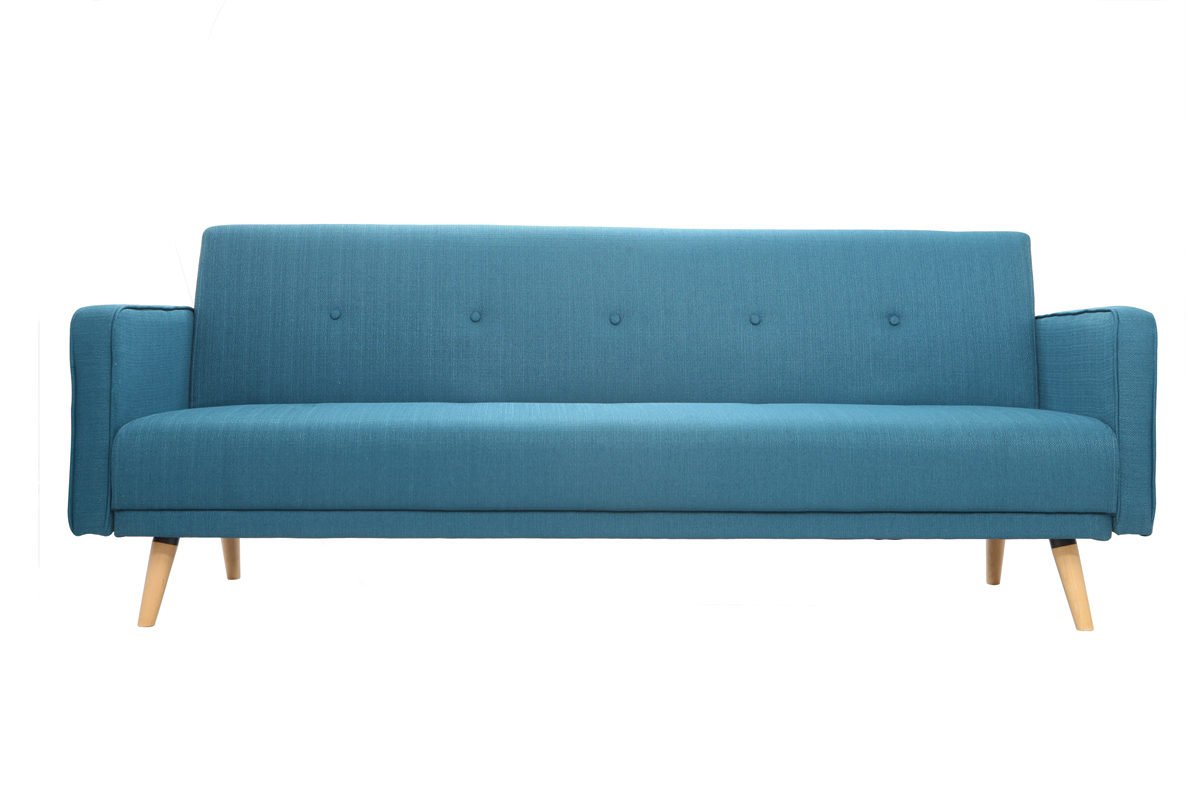 Sofa verstellbar 3 Pltze skandinavisches Design Blaugrn ULLA