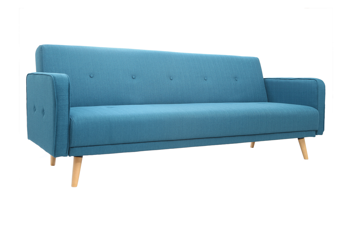 Sofa verstellbar 3 Pltze skandinavisches Design Blaugrn ULLA