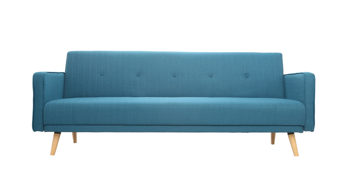 Sofa verstellbar 3 Pltze skandinavisches Design Blaugrn ULLA