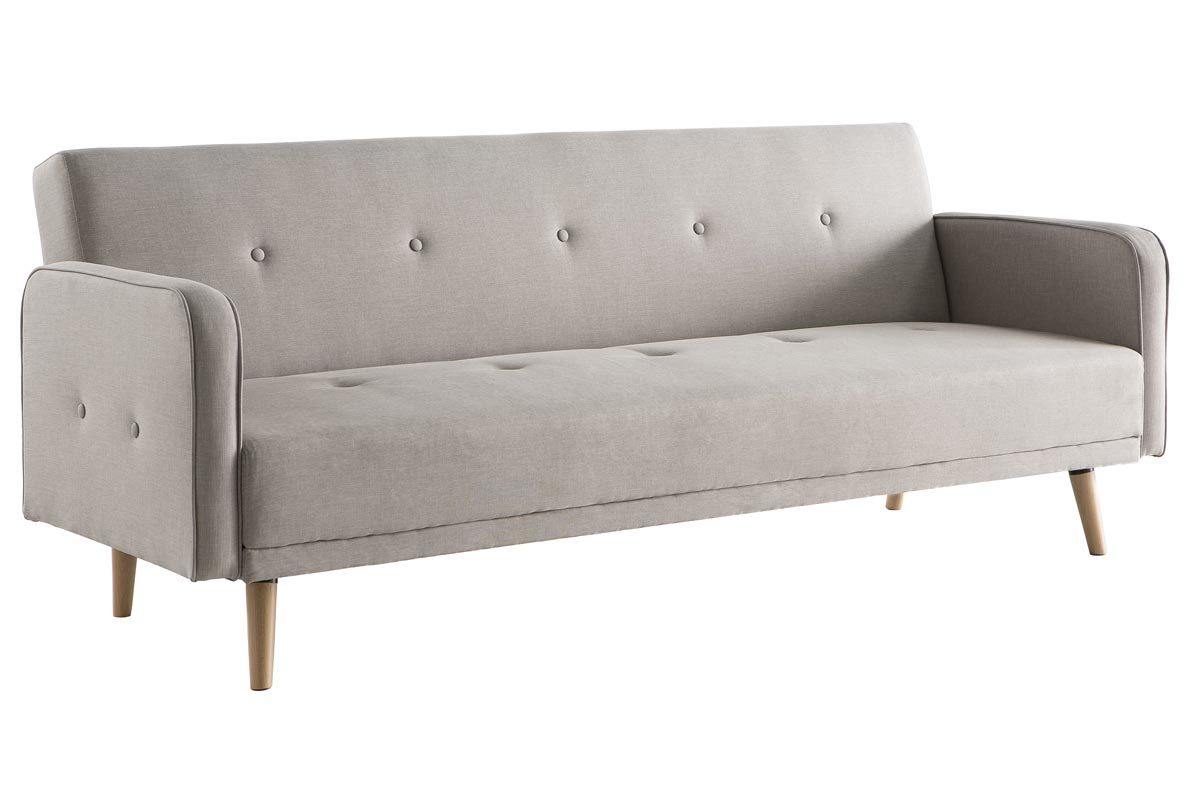 Sofa verstellbar 3 Pltze skandinavisches Design Naturfarbe ULLA