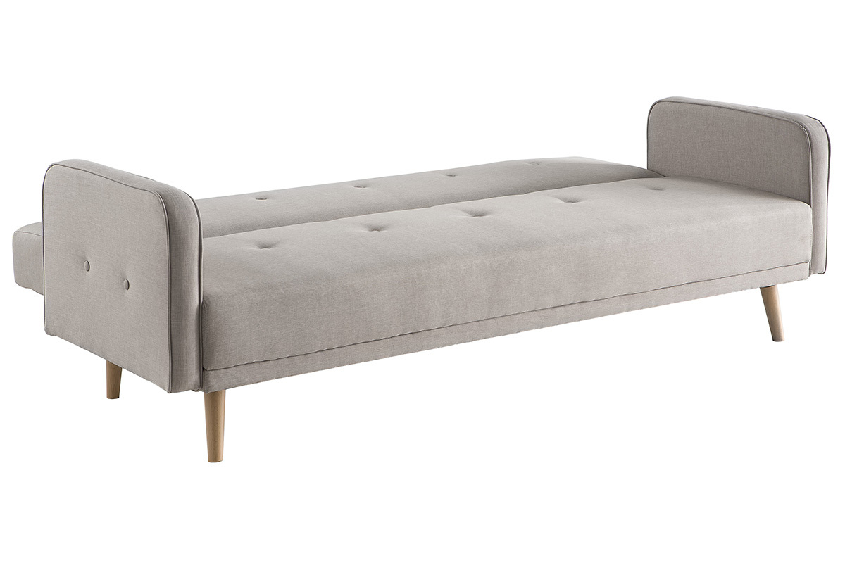 Sofa verstellbar 3 Pltze skandinavisches Design Naturfarbe ULLA