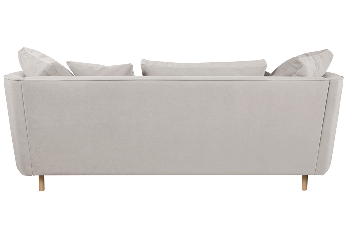 Sofa zeitgenssisches Design matt-grauer Samt 3-Sitzer SELECT