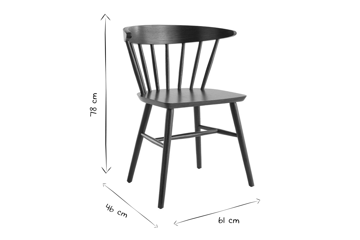 Sthle im Gitter-Design Eichenholz-Finish (2er-Set) DARIA