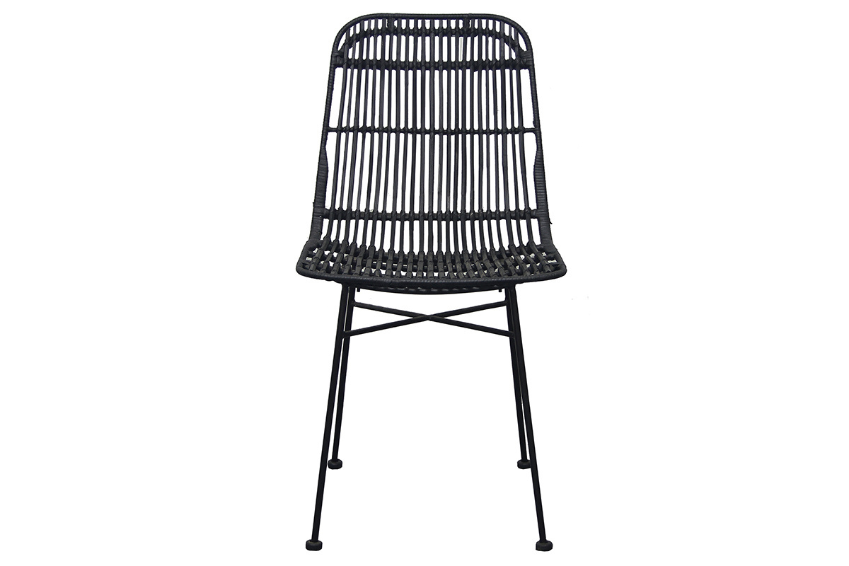 Sthle Rattan Natur schwarz lackiert 2 Stk. MALACCA