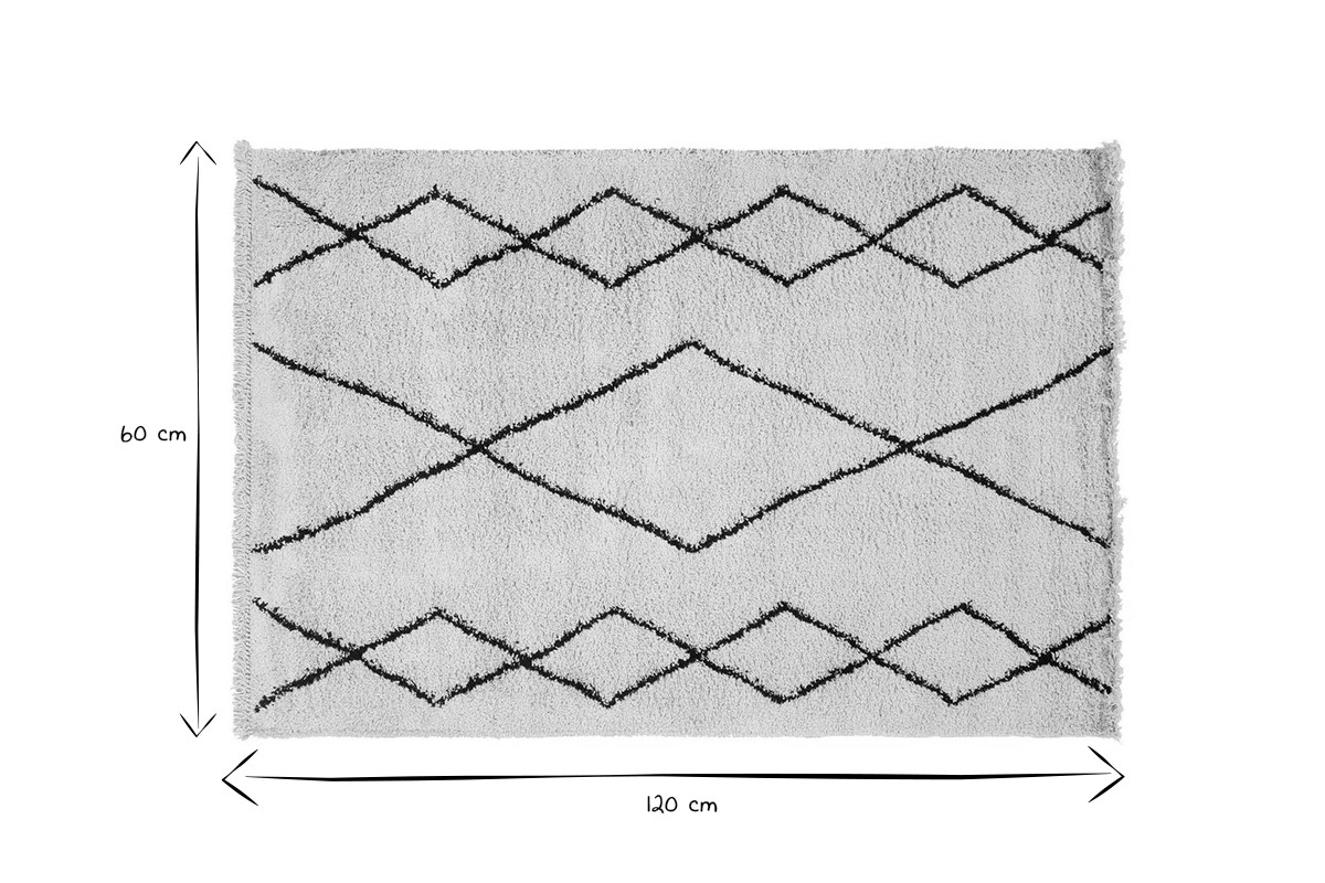 Teppich / Bettvorleger Berberstil 60x120 cm TRIBU