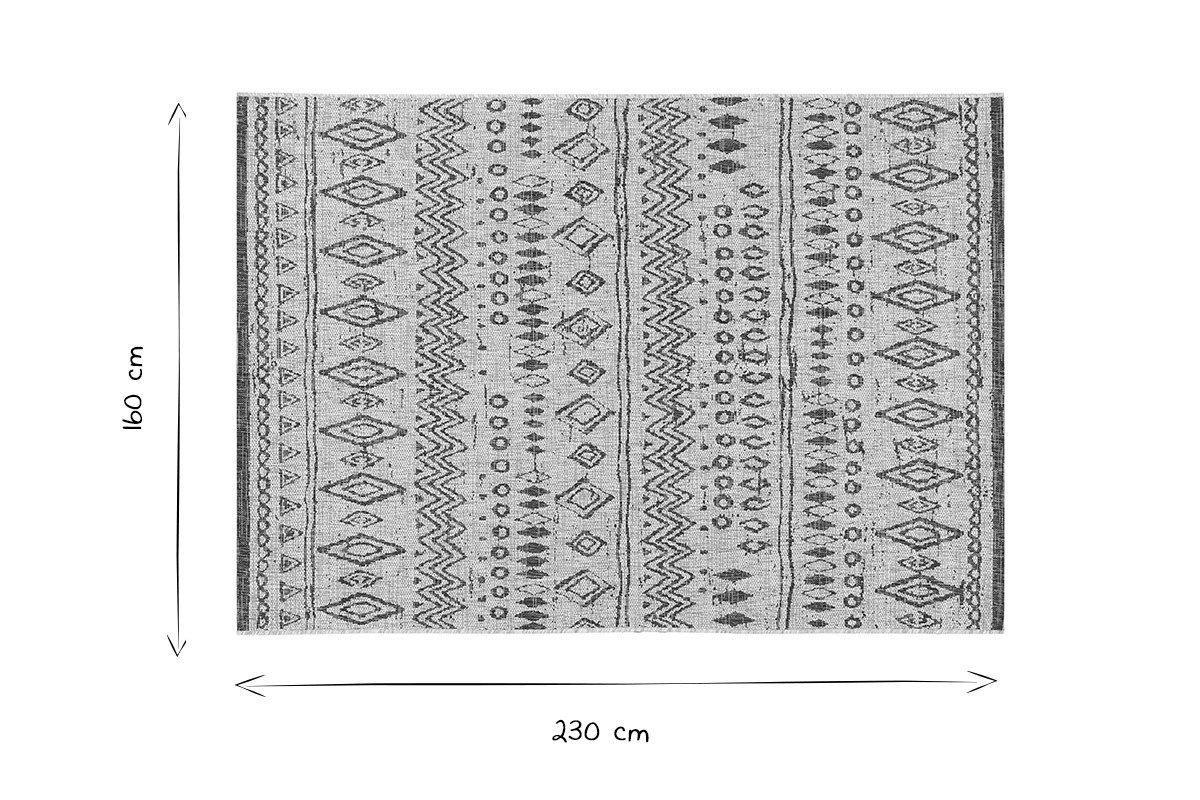 Teppich im Berberstil grau 160 x 230 cm MEA