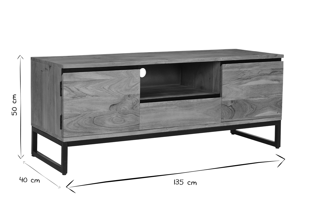 TV-Mbel aus massivem Akazienholz L135 cm HOORN