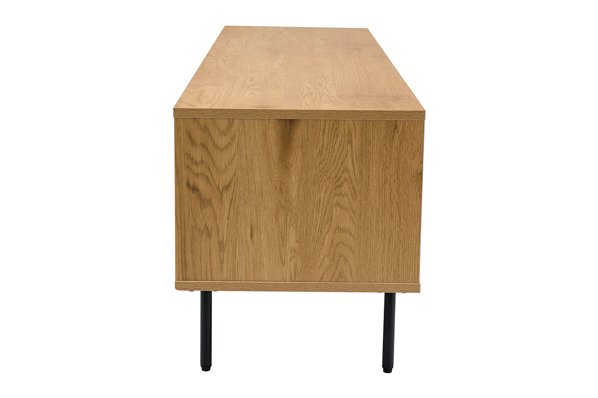 TV-Mbel mit hellem Holzfinish in Eiche 2 Schubladen L160 cm ARAGON