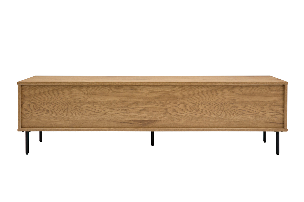 TV-Mbel mit hellem Holzfinish in Eiche 2 Schubladen L160 cm ARAGON