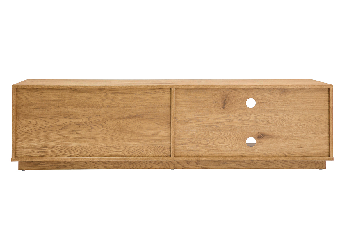 TV-Mbel mit hellem Holzfinish in Eiche 2 Schubladen L160 cm MADERO