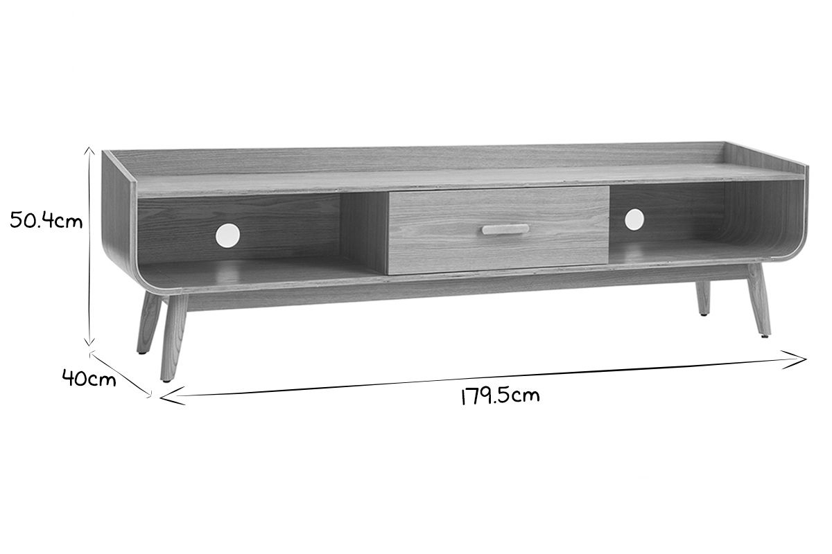 TV-Mbel Vintage Nussbaumholz 180 cm HALLEN