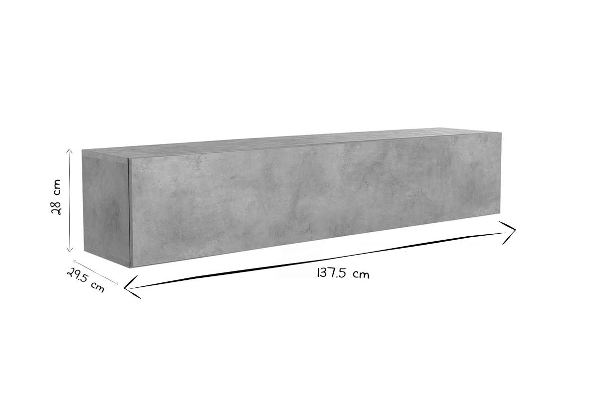 TV-Wandelement horizontal Oberflche Betonoptik ETERNEL