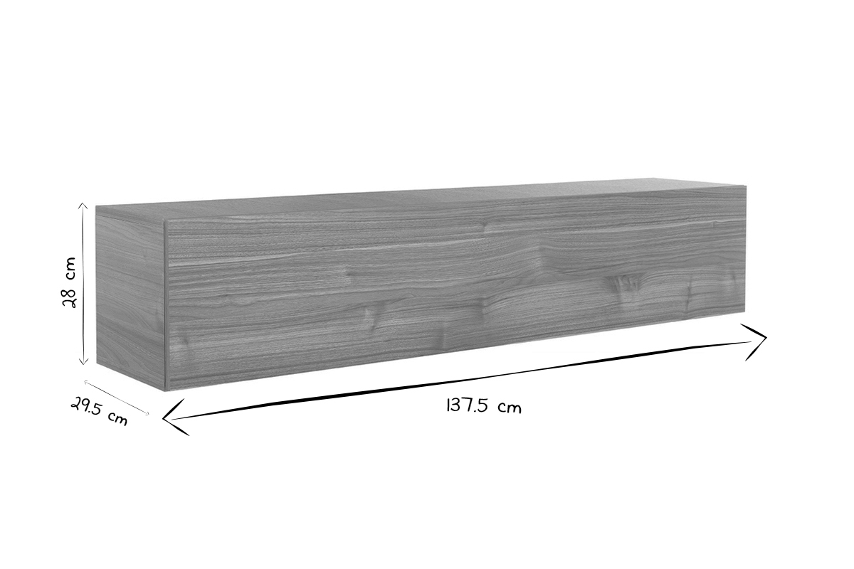 TV-Wandelement horizontal Oberflche Nussbaum ETERNEL