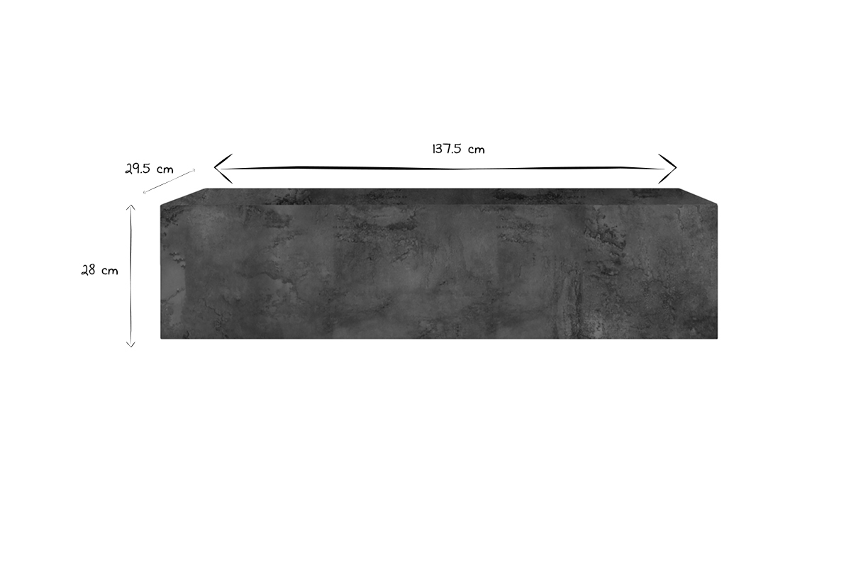 TV-Wandelement horizontal Oberflche Rostoptik ETERNEL