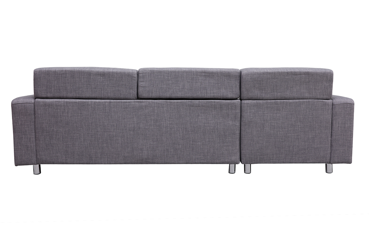 Verstellbares Design-Ecksofa (Ecke links) PORTLAND Grau