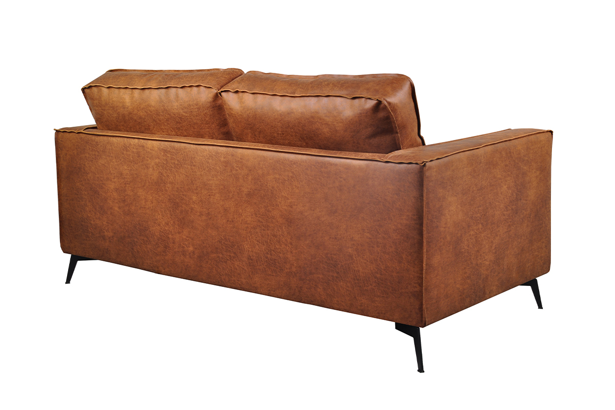 Vintage-Ledersofa 2-Sitzer cognacfarben SONNY