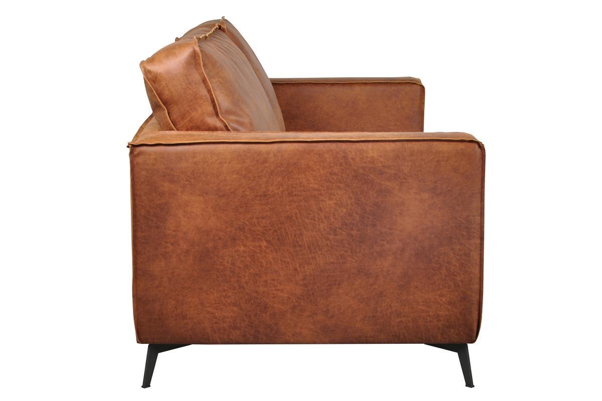 Vintage-Ledersofa 3-Sitzer cognacfarben SONNY