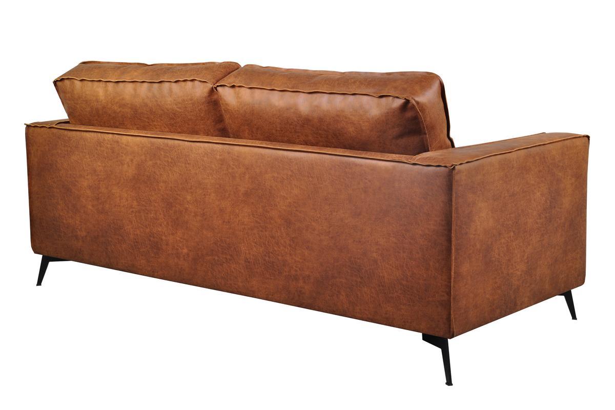 Vintage-Ledersofa 3-Sitzer cognacfarben SONNY