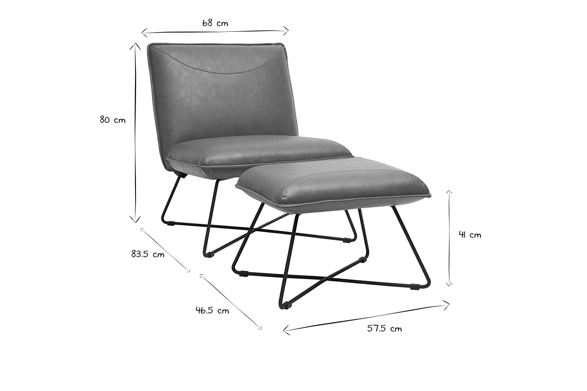 Vintage-Sessel Braun mit Fusttze PHILO