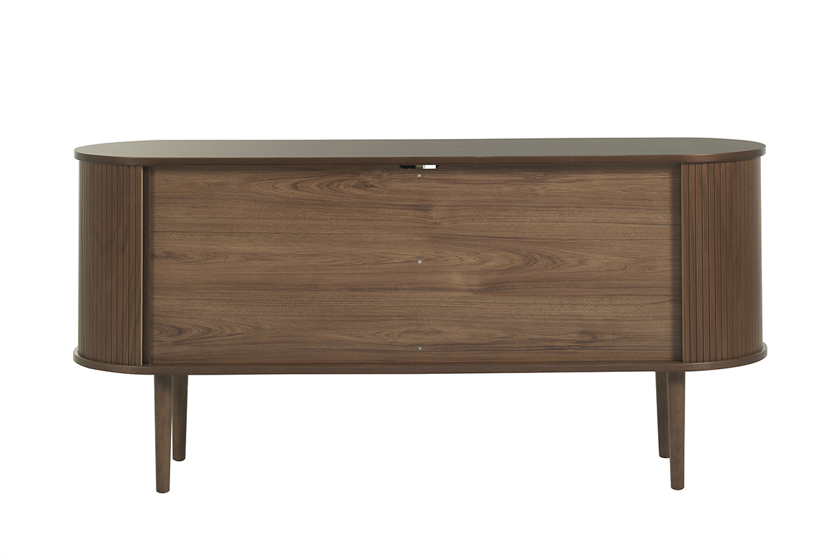 Vintage-Sideboard aus dunklem Holz mit 2 Schiebetren B160 cm EPIC