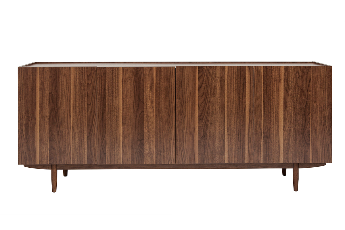 Vintage-Sideboard mit vier Tren aus dunklem Holz B180 cm SANAA