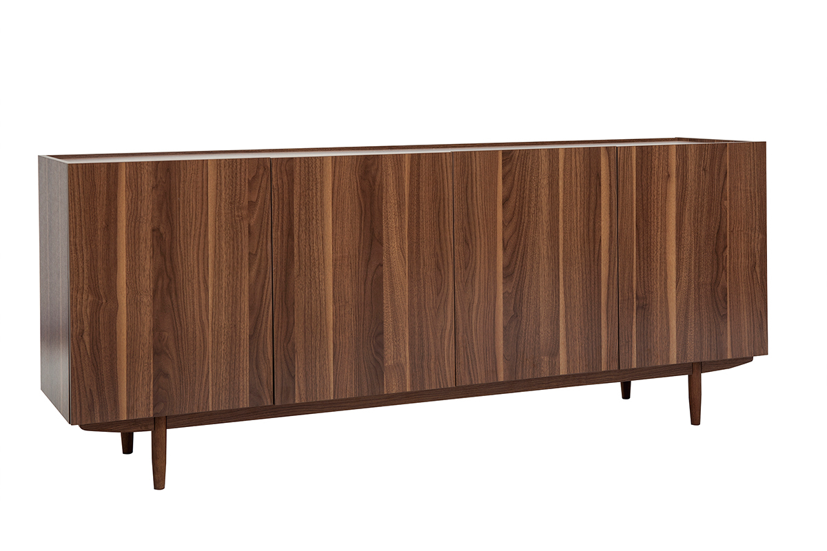 Vintage-Sideboard mit vier Tren aus dunklem Holz B180 cm SANAA