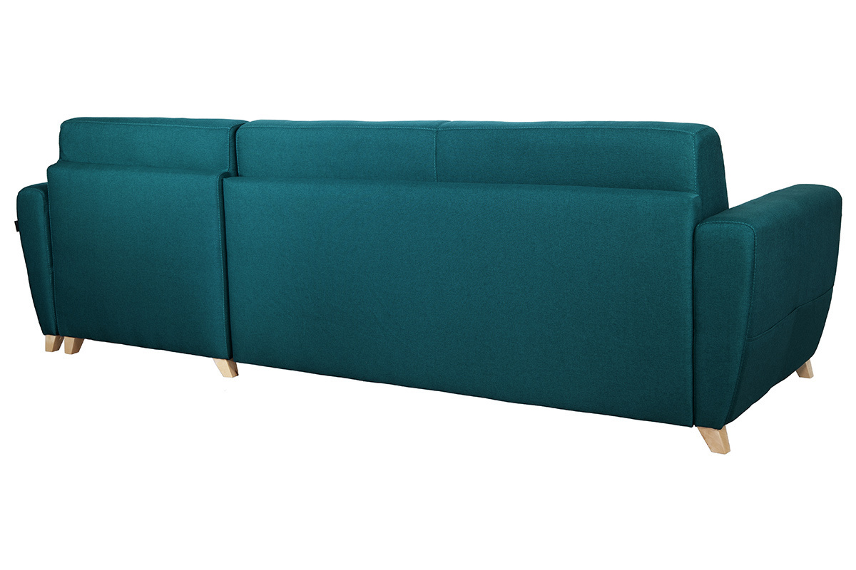 Wende- und konvertierbares Ecksofa mit Kommode in Entenblau GRAHAM