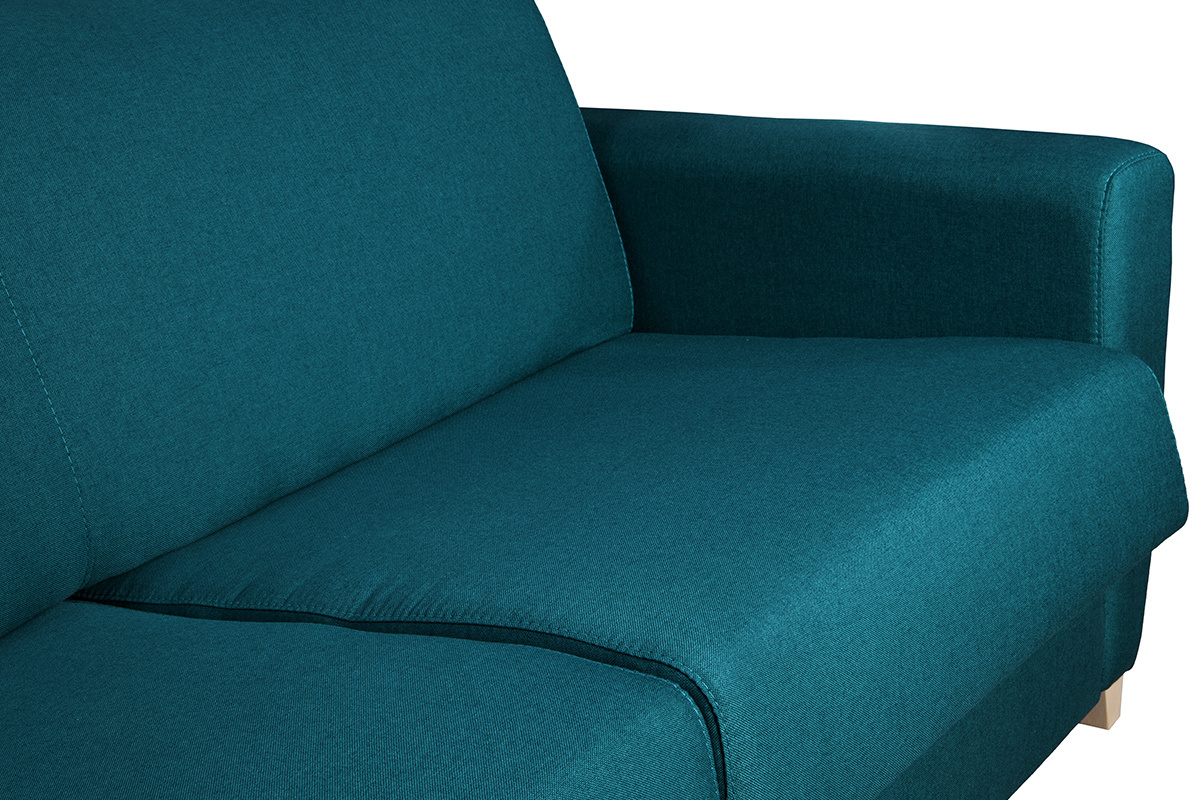 Wende- und konvertierbares Ecksofa mit Kommode in Entenblau GRAHAM